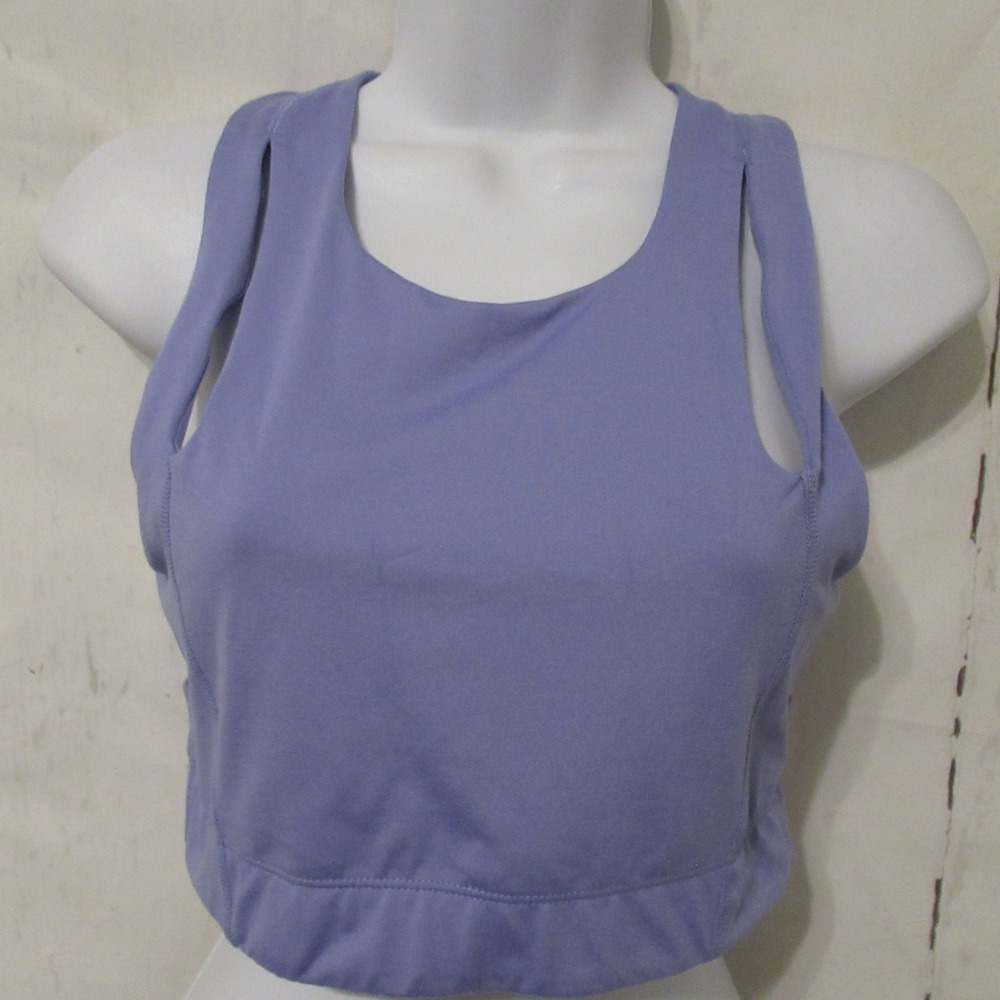 Free People Movement Sports Bra M Purple Cut Out Yoga Running